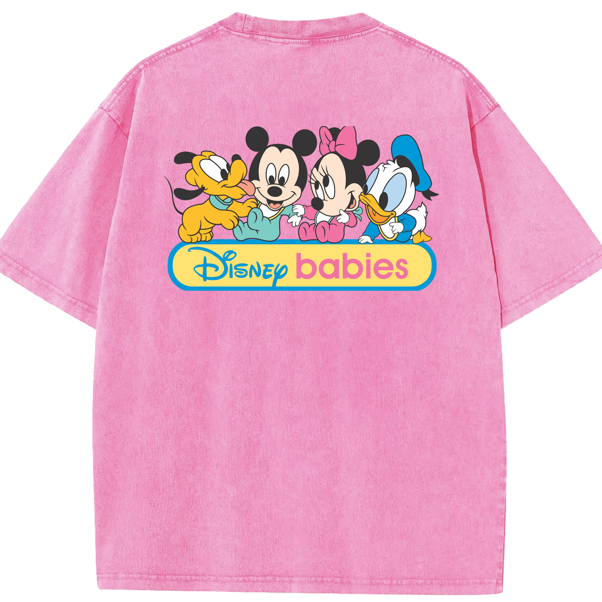 （画像用） ミッキーマウス Mickey Mouse 綿100% ヴィンテージ風 半袖Tシャツ（背面プリント）
